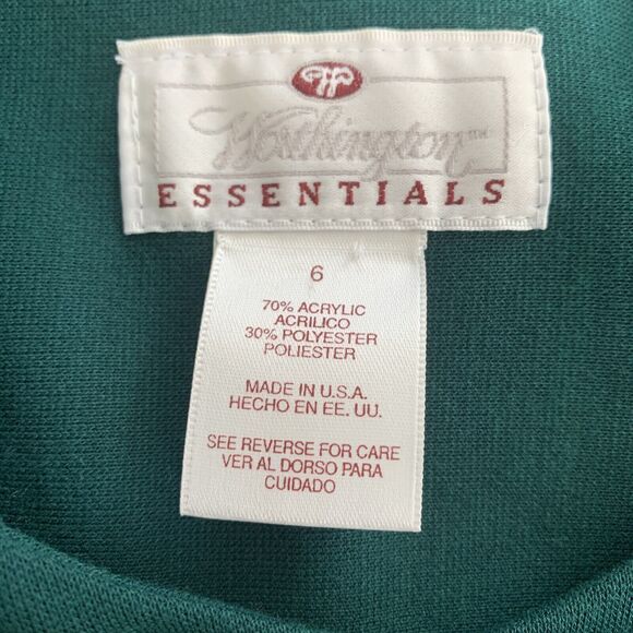 VTG Worthington Blazer Women’s 6 small Teal Green Double Breast Pocket Wicked - Picture 8 of 13